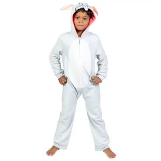 LOONEY TUNES Buggs Bunny Girls Zip Up Costume Pajama Coverall Toddler image {2}