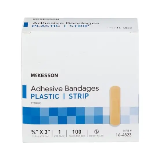 McKesson Tan Plastic Adhesive Bandage Sterile .75 x 3" image {4}