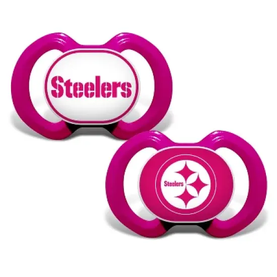 BabyFanatic Girls Pink Pacifier 2-Pack - NFL Pittsburgh Steelers image {1}