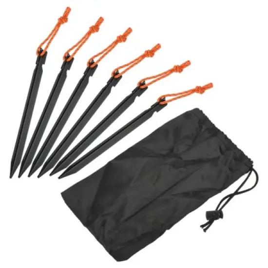 Unique Bargains Tent Stakes Y-Beam with Reflective Pull Rope Kit Aluminum Camping Ground Pegs image {6}