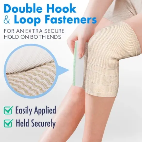 LotFancy Elastic Bandage Wrap, (6" Wide x 15&rsquo;), 4 Pack Cotton Compression Bandages with Self-Closure on Both Ends image {4}
