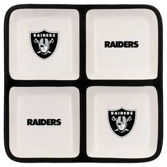 NFL Las Vegas Raiders 4-Section Square Tray image {2}
