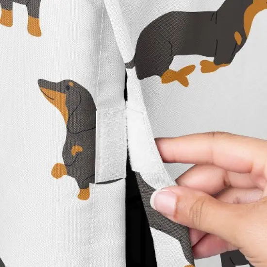 Sweet Jojo Designs Boy, Girl, Unisex/Gender Neutral Dog Crate Kennel Cover 36in. Dachshund Cartoon Puppy Black and Tan image {2}