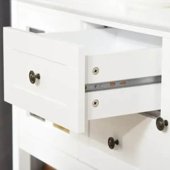 HOMCOM Kitchen Sideboard Serving Buffet Cabinet Cupboard Console Table with Adjustable Shelves, Glass Doors, and 2 Drawers, for Living Room image {5}