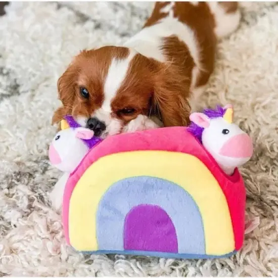 ZippyPaws Burrow Unicorns in Rainbow Dog Toy image {2}