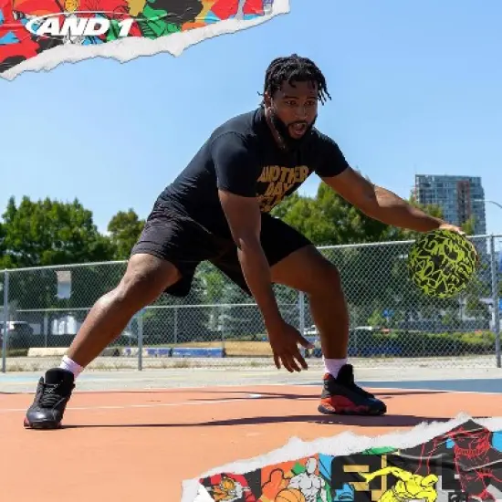 AND1 Fantom Graffiti 29.5 Rubber Basketball : Youth Sized Streetball for Indoor and Outdoor Use, Deep Channel Construction and Durability image {3}