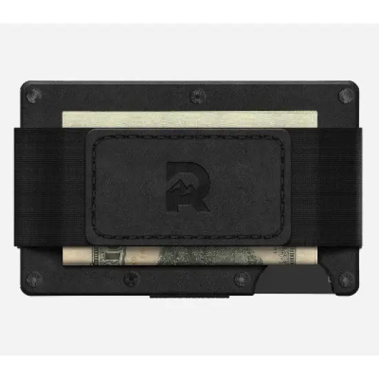Ridge Wallet - Midnight Black Leather - Cash Strap image {6}