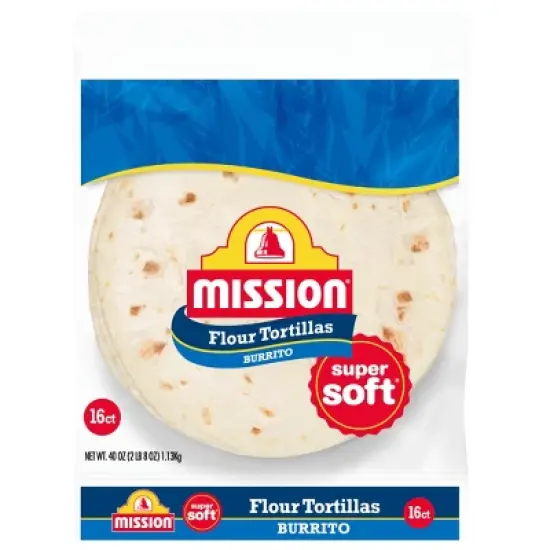 Mission Burrito Size Super Soft Flour Tortillas - 40oz/16ct image {5}