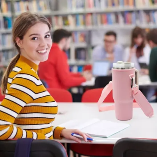 Paucax Premium Carrier Bag with Phone Pocket for Stanley 40/53 oz Thermos - Convenient and Durable image {5}