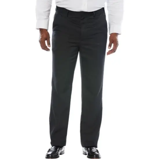 KS Signature by KingSize Men's Big & Tall  No Hassle Classic Fit Expandable Waist Plain Front Dress Pants image {1}