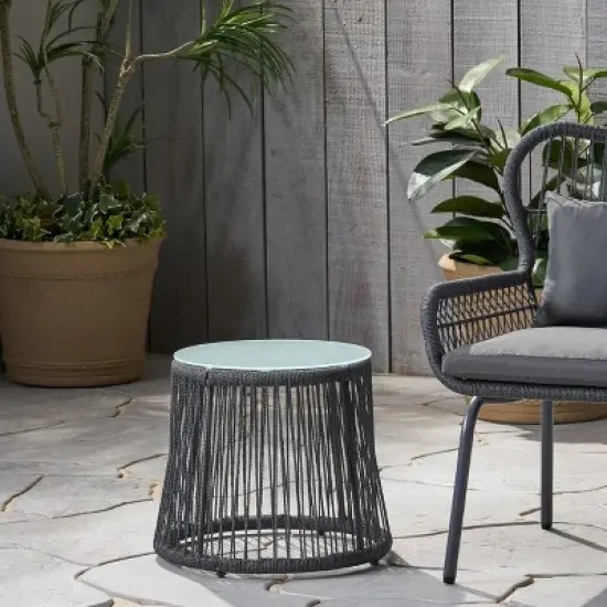 MOEPISY Outdoor Side Table, Grey image {3}