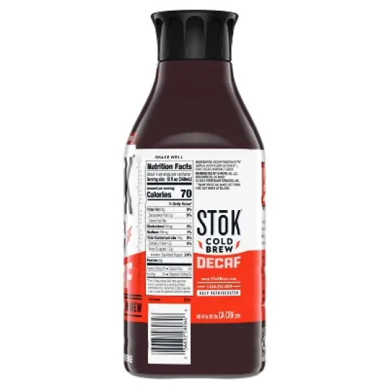 SToK Decaf Not Too Sweet Cold Brew Coffee - 48 fl oz image {10}