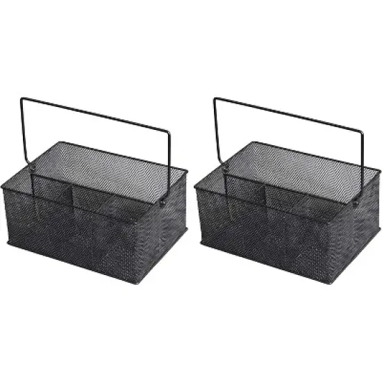 YBM Home Mesh Utensil Condiment Caddy, Pack of 2 image {5}