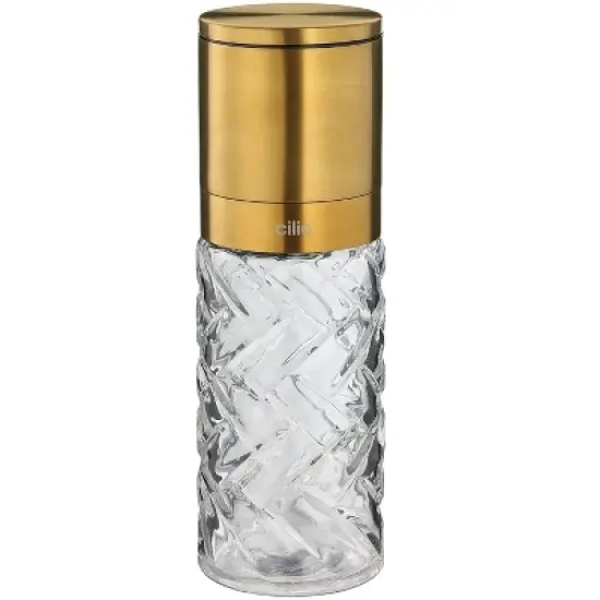 Cilio "Cristallo" Salt or Pepper Mill, Gold, 2"dia. X 6.7" - 2 units image {1}