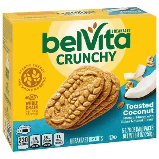 BelVita Toasted Coconut Breakfast Biscuits - 8.8oz/5pk image {8}