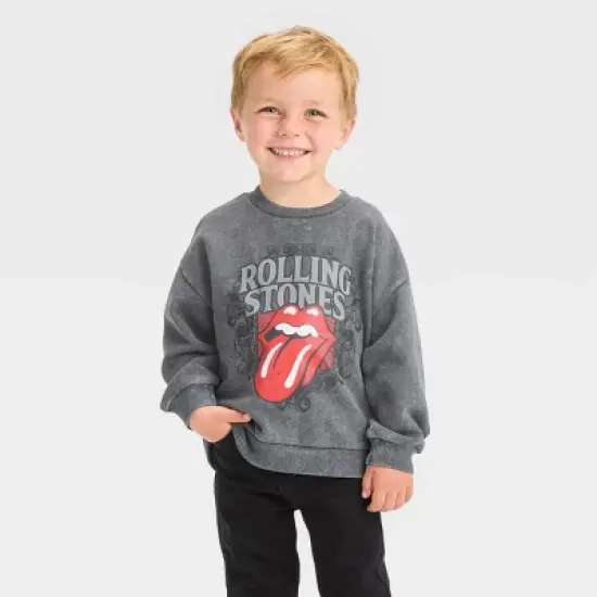 Toddler Boys' The Rolling Stones Printed Pullover Sweatshirt - Black image {3}