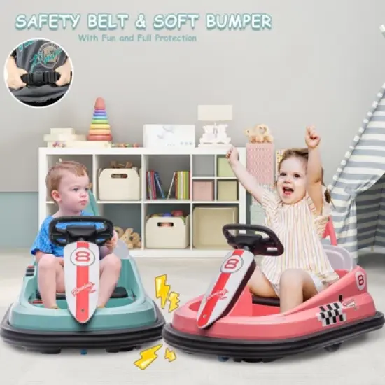 6V Kids Ride-On Bumper Car for Toddlers (Ages 3-6) &ndash; 360&deg; Spin, Lights, Music, Horn & Safety Belt image {2}