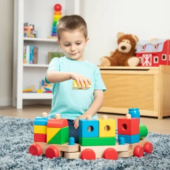 Melissa & Doug Wooden Jumbo Stacking Train - Classic image {6}