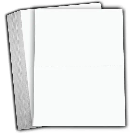 Hamilco White Cardstock Thick Paper - 5 1/2 X 8 1/2" 80 lb Perforated Card Stock - 100 Pack image {6}