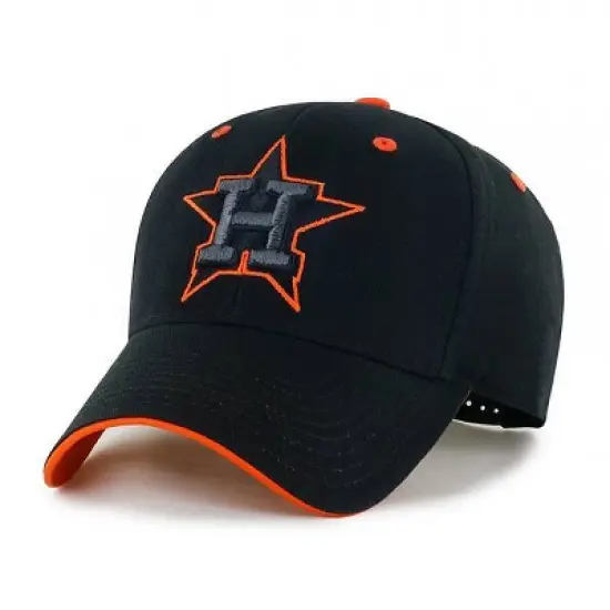 MLB Houston Astros Youth Black Money Maker Hat: Cotton Twill, Adjustable Snapback image {2}