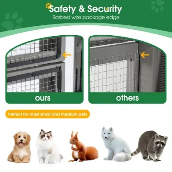 Cat House For Outside With 6 Platforms, Cat Cage With Waterproof Roof In 60 Inch Tall, Modern Cat House-Cuddlewood image {1}