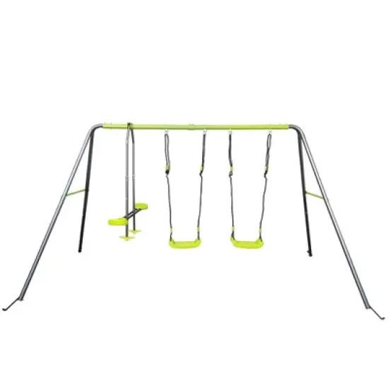 Dexmalle Lime green interesting swingset with plastic safe swing set image {8}