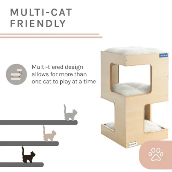 Escher Cat Tree 23.5'' in White Oak image {8}