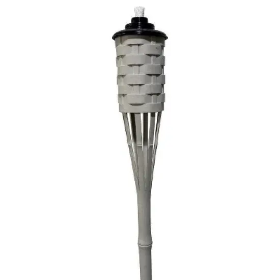 Patio Essentials 61.02" Eco Weave Plastic Outdoor Torch Ivory image {2}