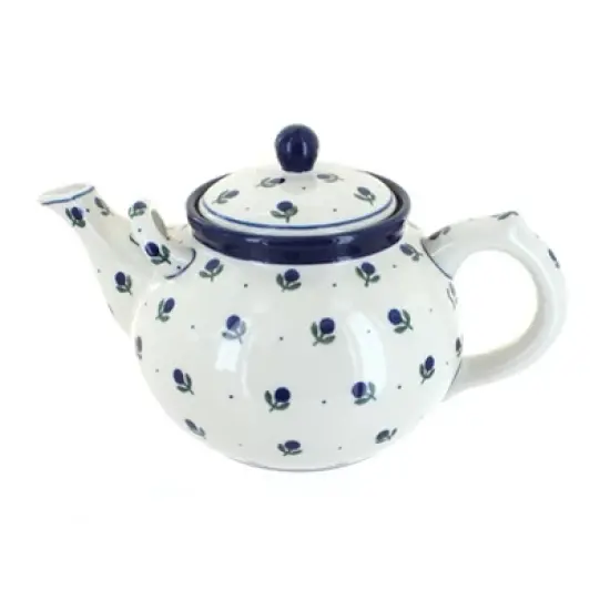 Blue Rose Polish Pottery 444 Ceramika Artystyczna Large Teapot image {5}