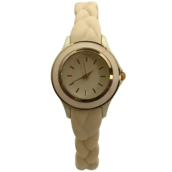 Olivia Pratt Braided Silicone Band Women Watch image {6}