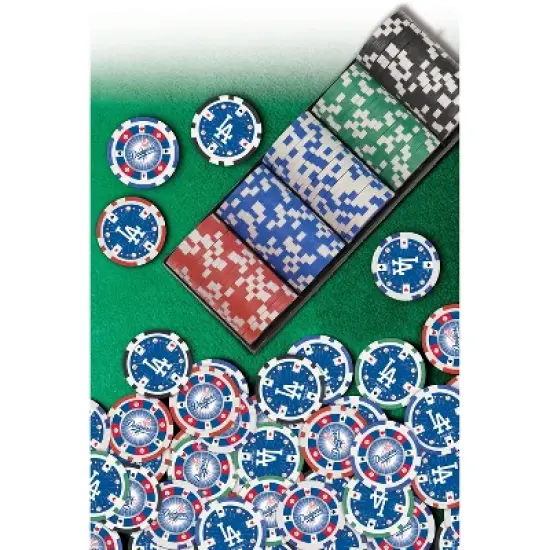 MasterPieces Casino 100 Piece Poker Chip Set - MLB Los Angeles Dodgers image {5}