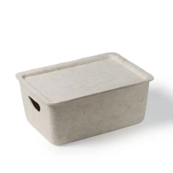 Felt Storage with Lid Beige - Bullseye's Playground&trade; image {5}