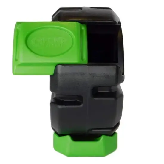 FCMP Outdoor RC2000WB-GRN 19-Gal Plastic Single Chamber Half Size Rolling Composter Outdoor Rotating Garden Compost Bin, Black/Green (2 Pack) image {1}