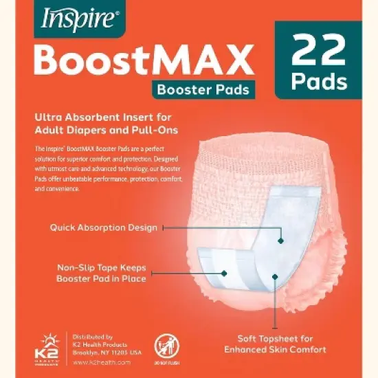 Inspire Incontinence Booster Pads Super Absorbent Absorbs Over 5 Cups! | Incontinence Pad Insert image {8}