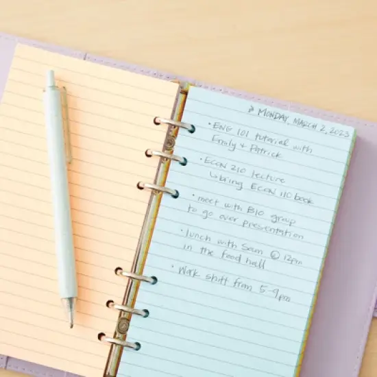 Paper Junkie 6 Pack Colored A6 Refill Paper for 6-Ring Binder, Journal, Planner, Loose Leaf Colored Lined Paper Inserts (240 Sheets/480 Pages) image {3}