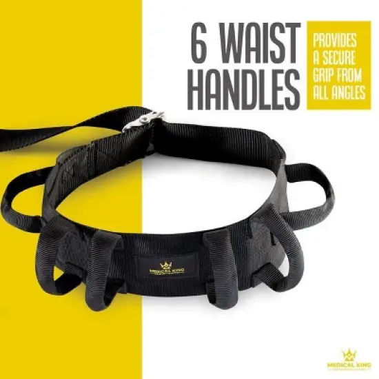 Transfer Belt Fle to unlock - 50" holds up 500 LBS - Gait Belt With 6 Handles, Great Lift Belt for Elderly, Therapy and Handicap - MedicalKingusa image {6}