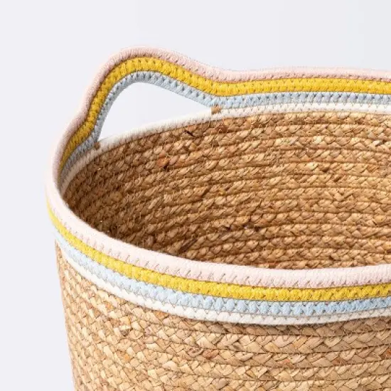 Natural Woven Round Storage Bin with Coiled Rope Handle - Cloud Island&trade; L image {2}