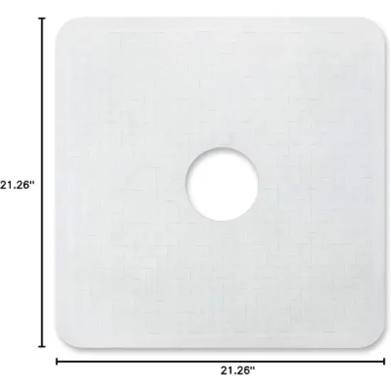 Templeton Home Shower Mat with Center Cut Hole, Non Slip Texture, Suction Cups image {4}