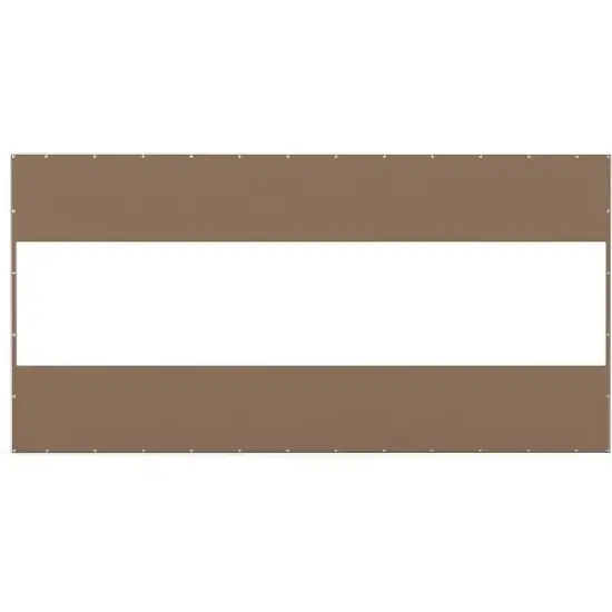 DOMETOUR Heavy Duty Outdoor Clear PVC Curtain, 18oz Waterproof, Weather & Tearproof for Patios, Gazebos, Pergolas, Privacy (8'H x 16'W, Brown) image {6}