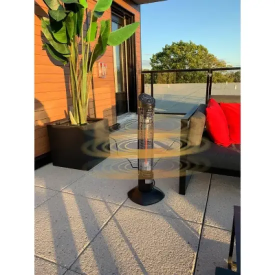Freestanding Oscillating Tower Infrared Electric Outdoor Heater with Remote - Black - Westinghouse image {6}