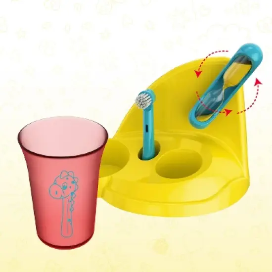 Brusheez Pepper the Dinosaur Kid's Electric Toothbrush Set image {4}