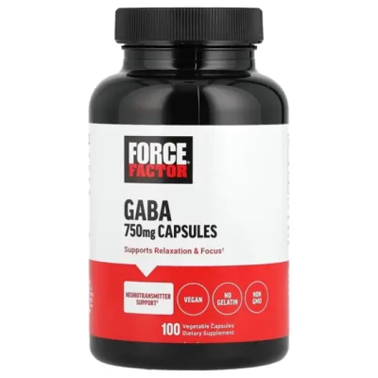 Force Factor GABA, 750 mg, 100 Vegetable Capsules image {3}