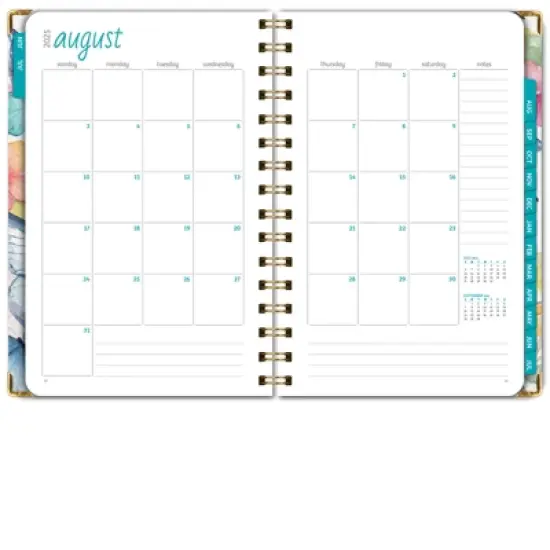 Global Printed Products Hardcover AY 2025-2026 Fashion Planner - 5.5"x8" (Watercolor Butterflies) image {2}