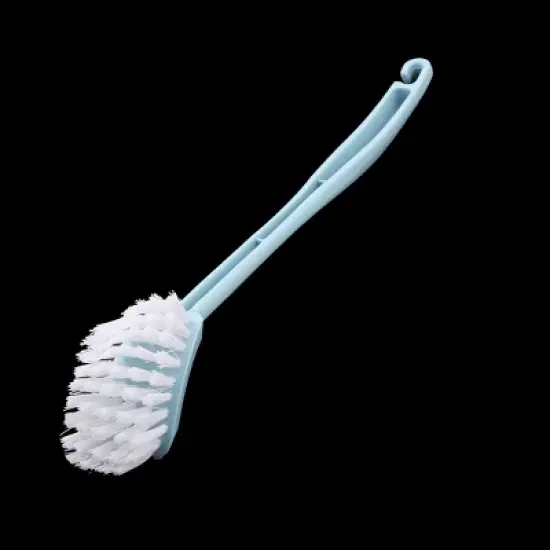 Unique Bargains Plastic Rectangle Toilet Brush Blue 15.7" x 1.6" image {5}