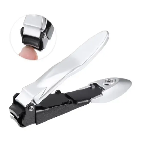 Unique Bargains Stainless Steel Nail Clippers Portable Nail Clipper Set for Nail Care 2 Pcs image {2}