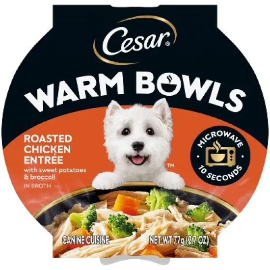 Cesar Warm Bowls Roasted Chicken Flavor Entr&eacute;e Adult Wet Dog Food - 2.7oz image {11}