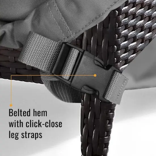 KHOMO GEAR Waterproof Square Table Cover &ndash; Heavy-Duty Outdoor Furniture Protector in Grey &ndash; Fits Patio Coffee Small Square Tables - 60x25x33 image {4}