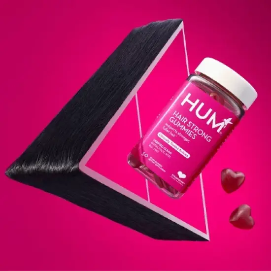 HUM Nutrition Clinically Tested for Growth, Fuller Hair - PABA, Fo-Ti, Zinc, Biotin and Folate Hair Strong Gummies - 50 ct image {3}