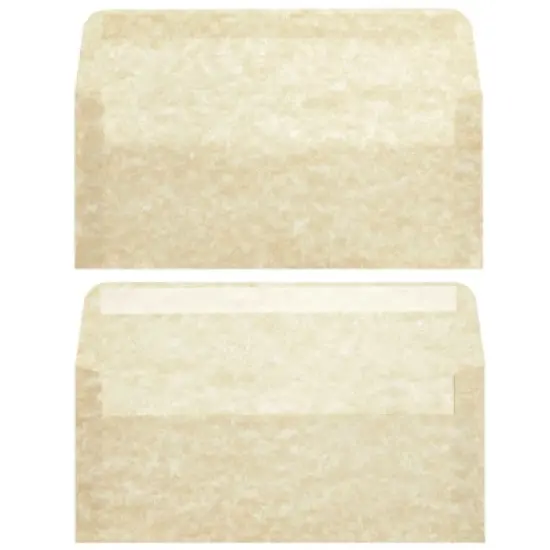 Sustainable Greetings 50 Pack #10 Parchment Business Envelopes with Self-Adhesive Strip for Mailing Letters, Invitations, 4 1/8 x 9 1/2 In image {6}