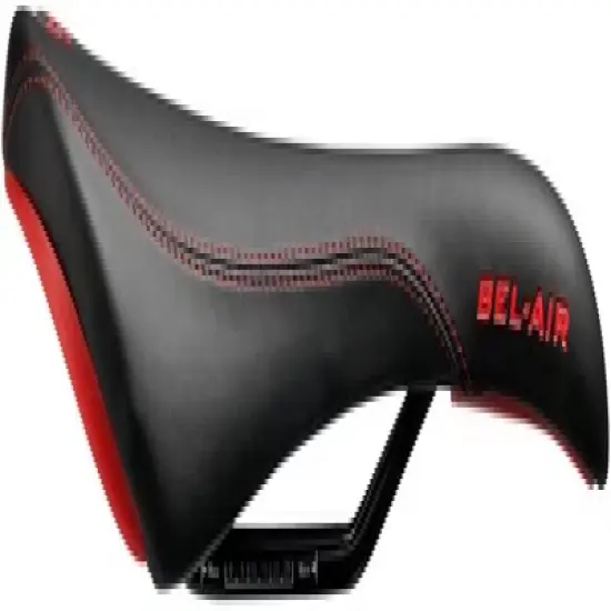 SDG Bel-Air RL Saddle - Black/Red Rail Material: Steel Width: 140 image {1}